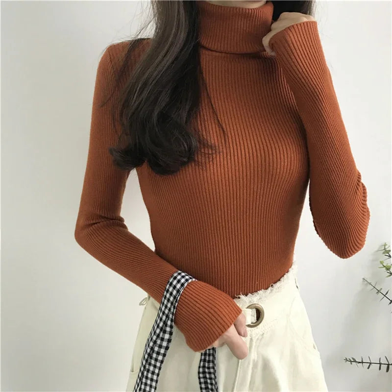 Drune | Strickpullover - Hoher Kragen & Gerippt