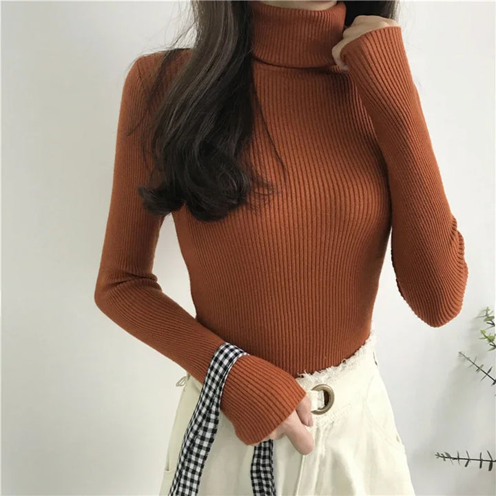Drune | Strickpullover - Hoher Kragen & Gerippt