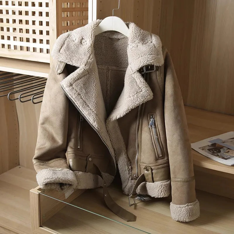Drune - Dicke Warme Wildlederjacke