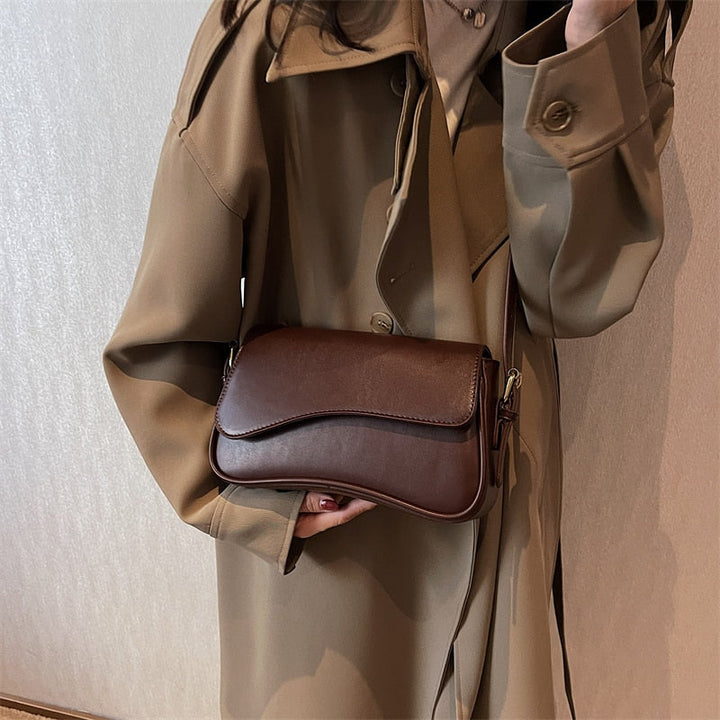 Drune Vintage Leder Crossbody-Taschen | Kleine Umhängetasche | Stilvolle Armpit Handtaschen und Geldbörsen