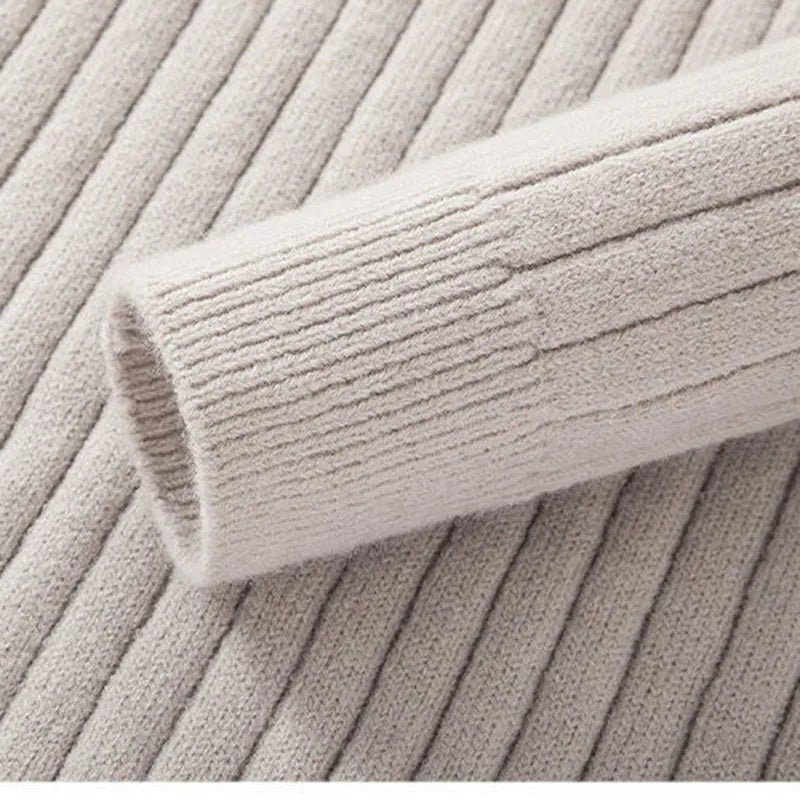 Drune | Strickpullover mit Stehkragen und Halbreißverschluss - Eleganter Freizeit- und Business-Look