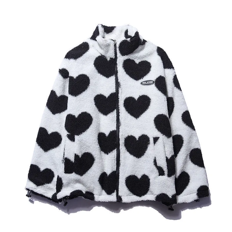 Drune | Damenjacke Mit Herzchenmuster