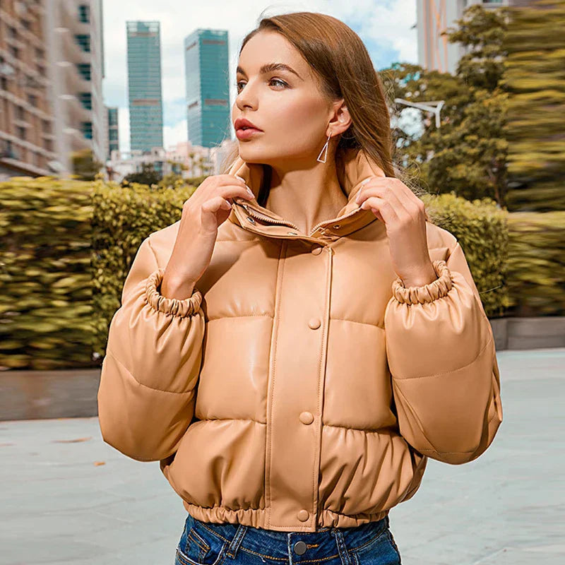Drune | Gepolsterte Lederjacke für Damen
