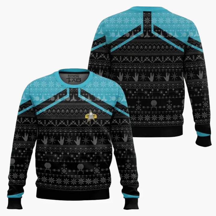 Drune | Star Trek Pullover - Geek Weihnachts-Sweatshirt für Fans, Winter Freizeit