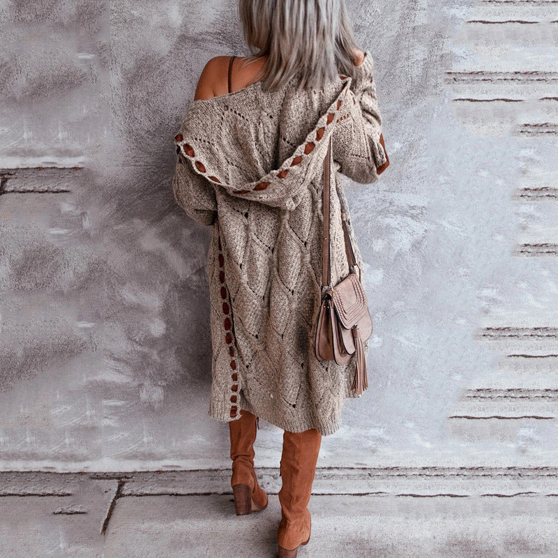 Drune | Eleganter Strickpullover mit Kapuze im Vintage-Stil