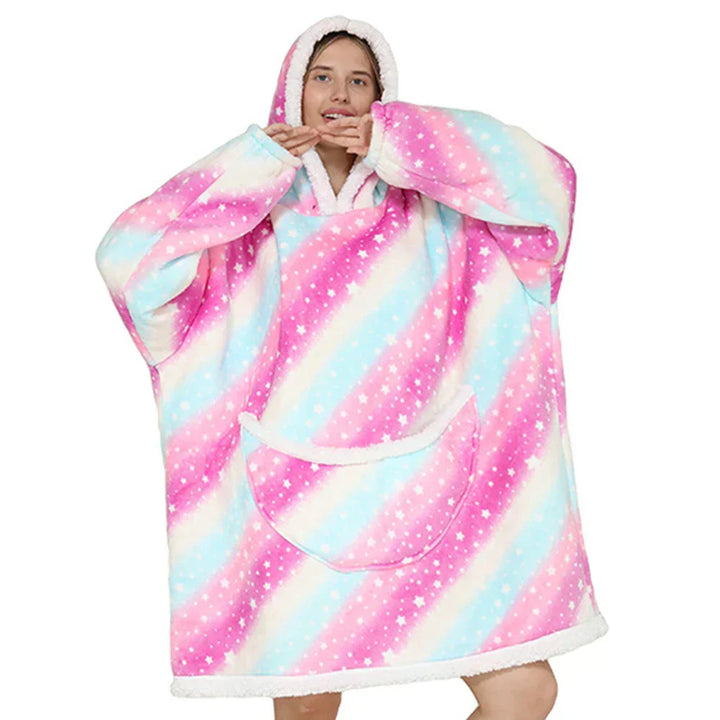 Drune | Übergroße Fleece-Decke mit Kapuze und Taschen