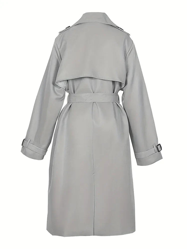 Drune | Langer solider Damen-Trenchcoat