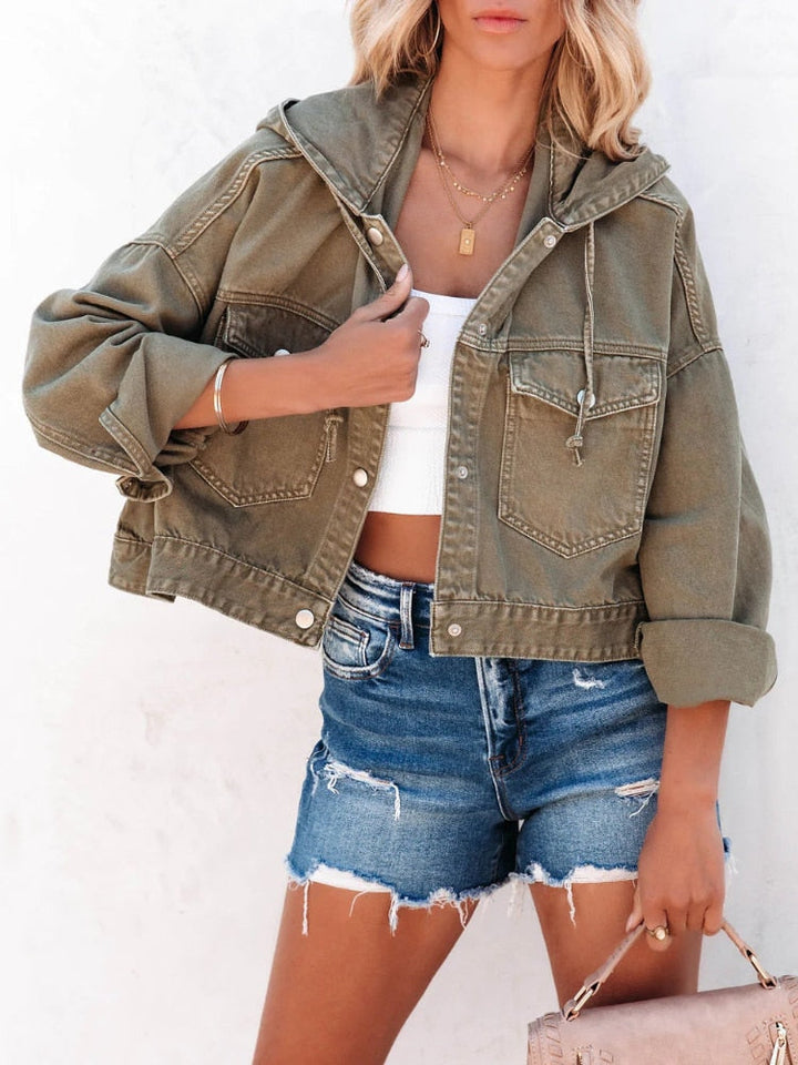 Drune | Cropped Denim Jacke