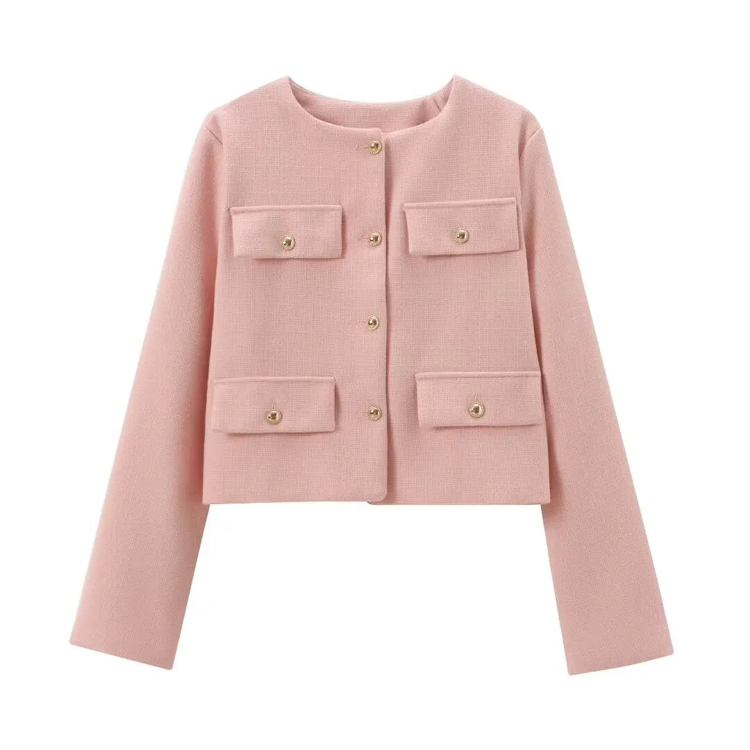 Drune - Trendy Geknöpfter Kurzblazer