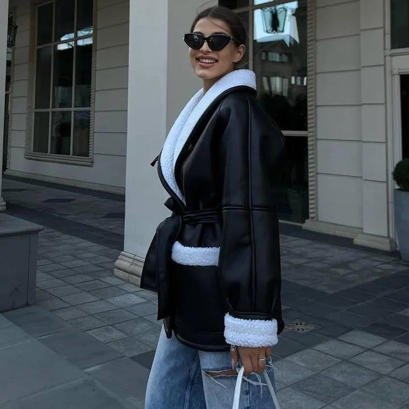Drune | Trendjacke mit Gürtel für Damen