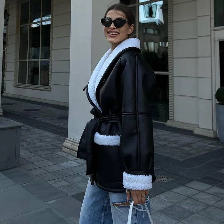 Drune | Trendjacke mit Gürtel für Damen