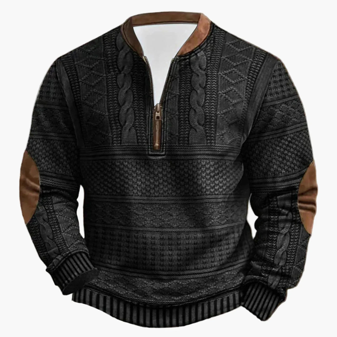 Drune | Outdoor Casual Pullover mit Stehkragen und Zipper - Modischer Freizeit-Sweater für Alltag und Freizeit