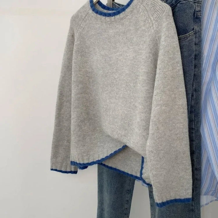 Drune | Strickpullover im lässigen Stil für Herbst - Bequemer Freizeit-Sweater mit Rundhalsausschnitt