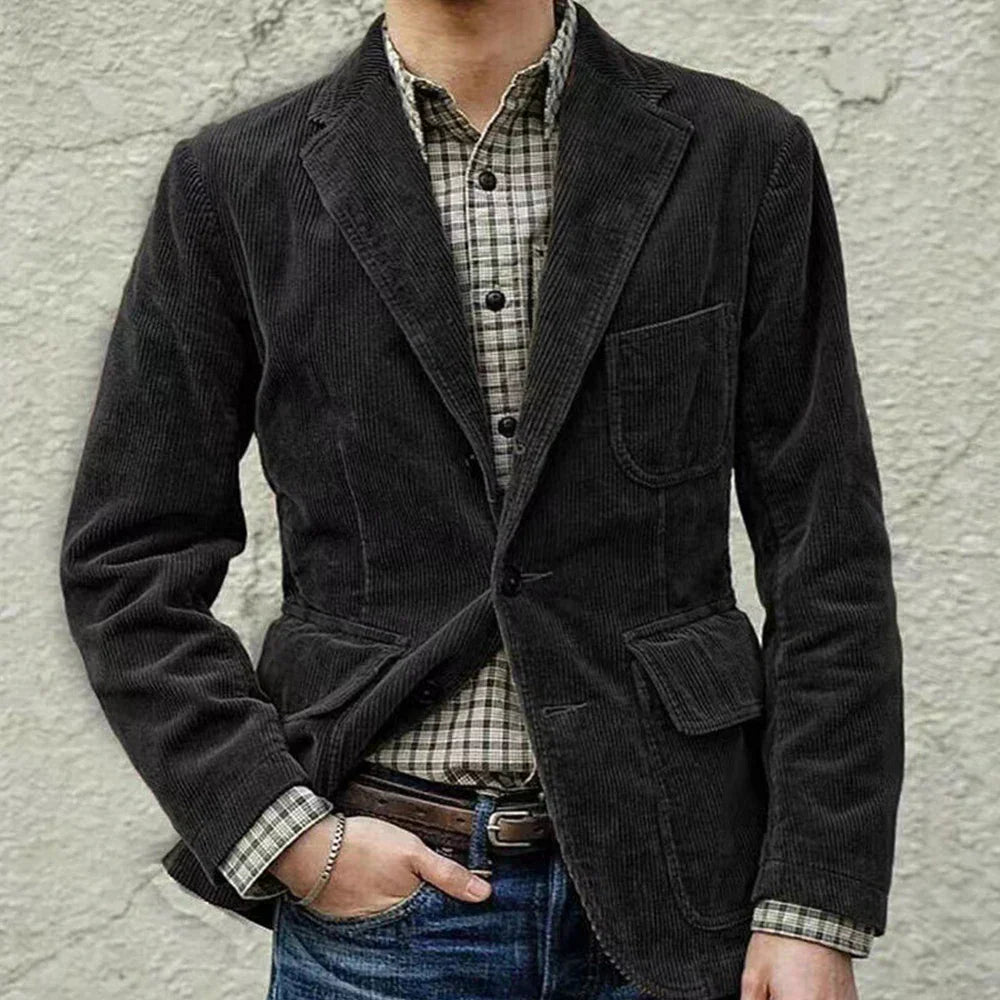 Drune | Cordjacke für Männer mit Aufschlägen