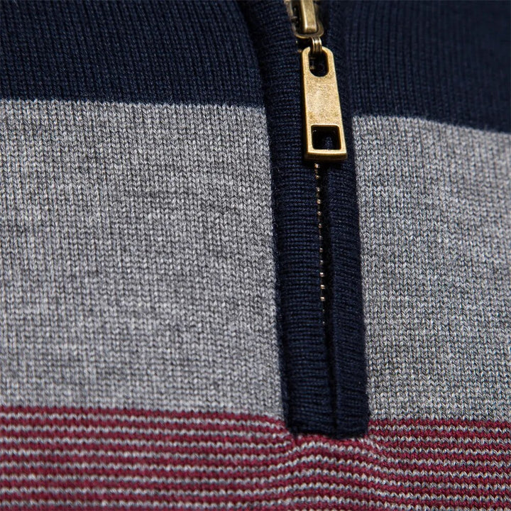 Drune | Strickpullover mit Viertelreißverschluss - Eleganter Feinstrick für Business & Freizeit