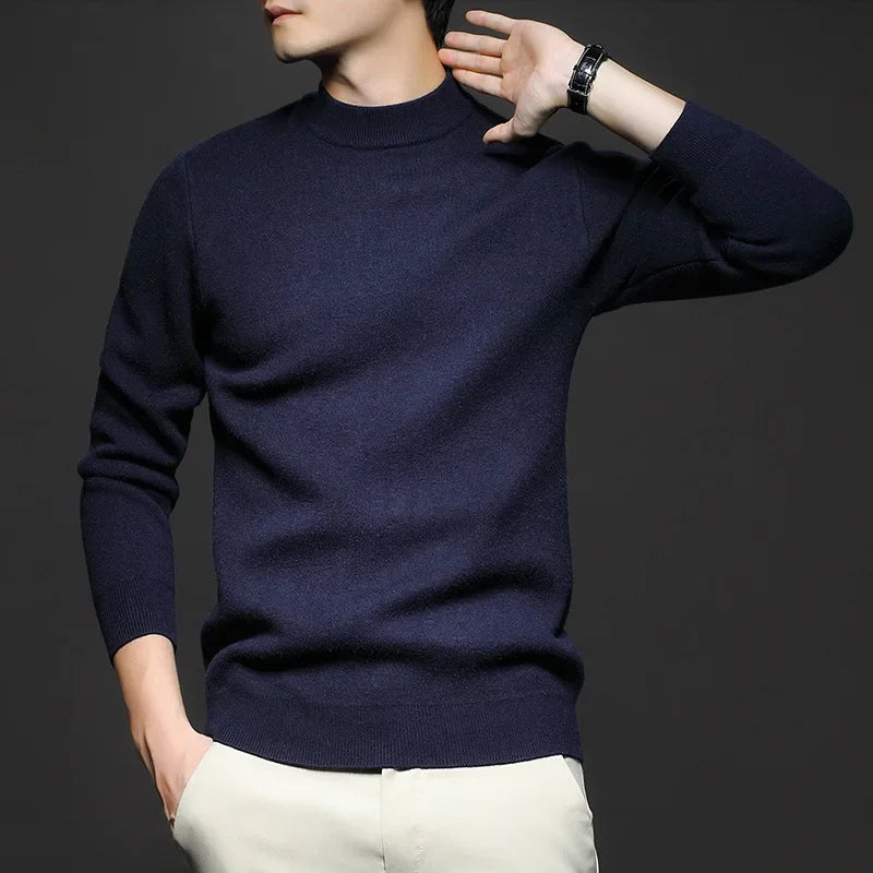 Drune | Klassischer Strickpullover Rundhals Zeitloses und Elegantes Aussehen