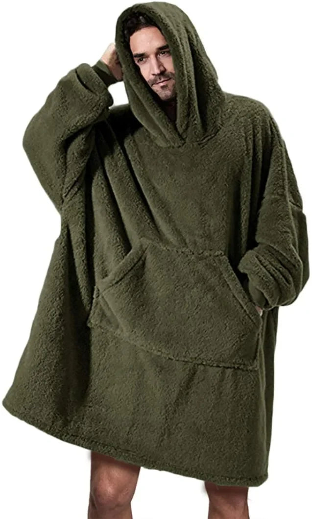 Drune | Übergroßer Flanell-Decken Hoodie für Herren & Damen