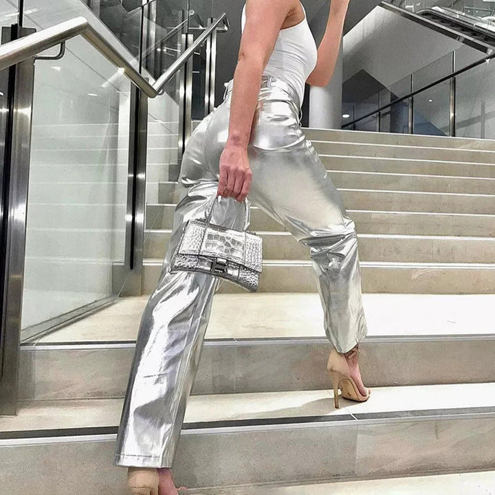 Drune - Silberne Metallic-Hose