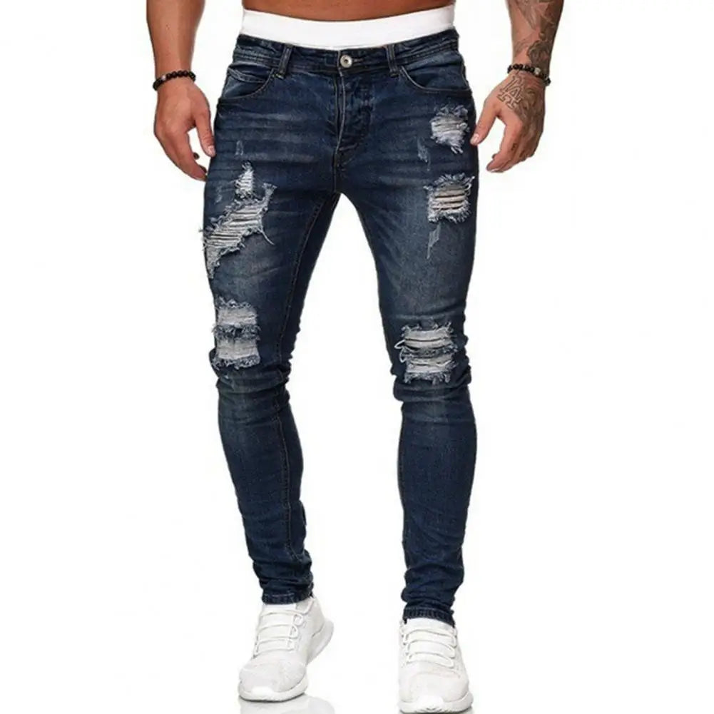 Drune | Zerrissene Denim-Jeans für Männer