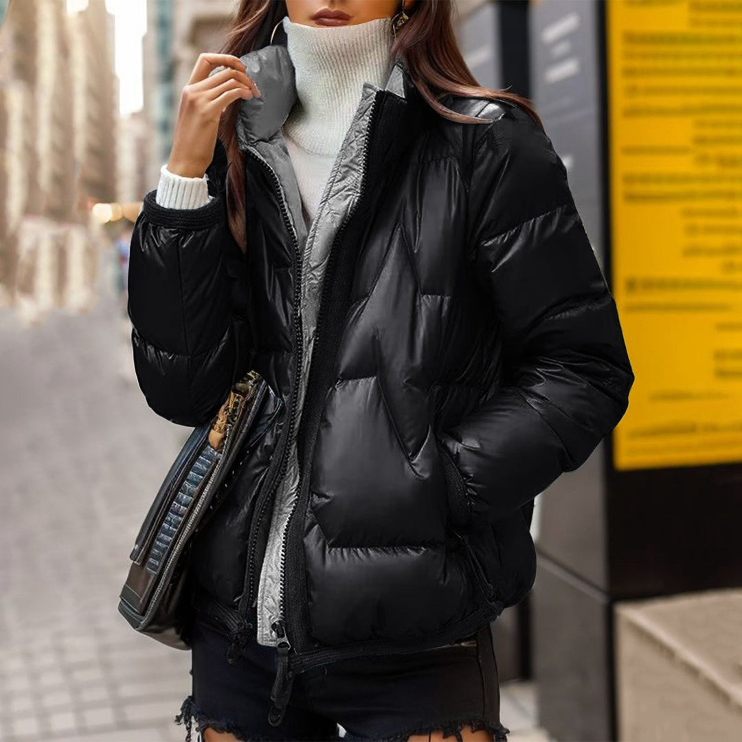 Drune | Stylische Steppjacke mit Glänzendem Finish