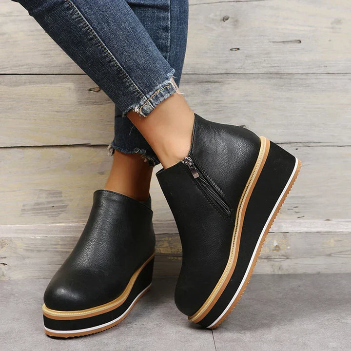 Drune | Stilvolle Stiefeletten mit Zipper und Plateau