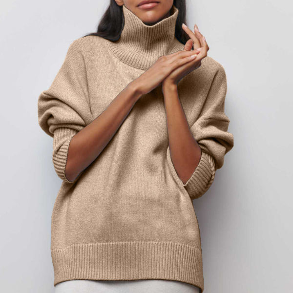 Drune | Rollkragenpullover - Oversized Fit - Weiches Strickmaterial - Gerippte Kanten