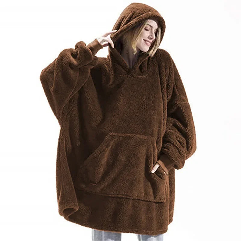 Drune | Übergroßer Flanell-Decken Hoodie für Herren & Damen