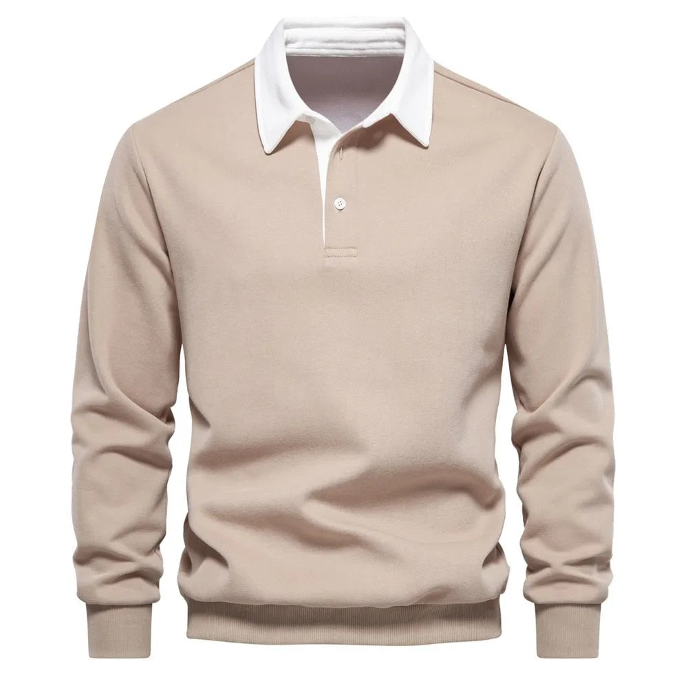 Drune | Langarm-Polo-Kragen-Sweatshirt