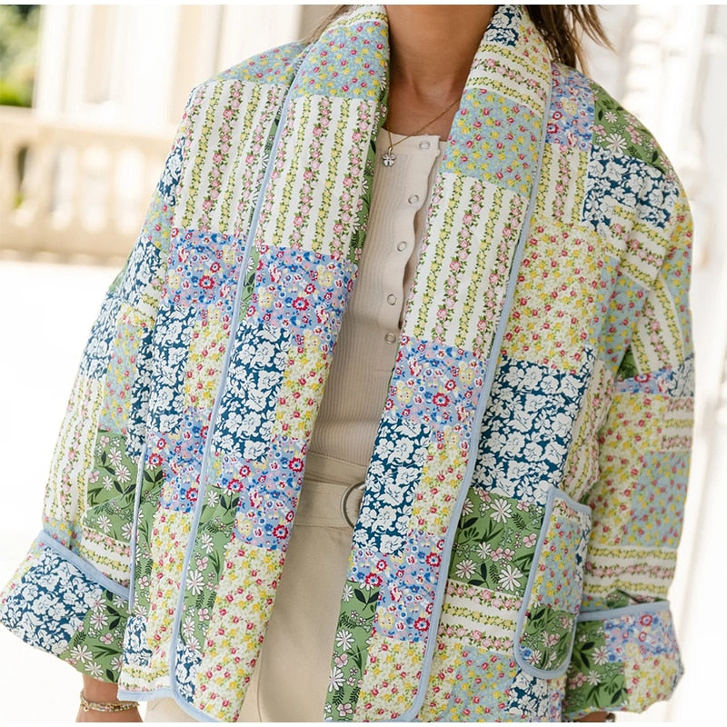 Drune | Lässige Patchwork Steppjacke