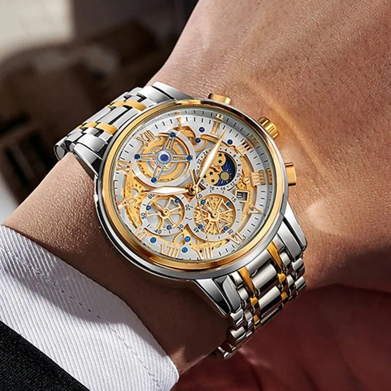Drune | Stilvolles Geschäftliches Quartz Herrenarmbanduhr