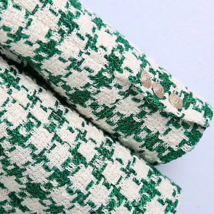 Drune | Mari & Olivia Karierter Tweed Blazer