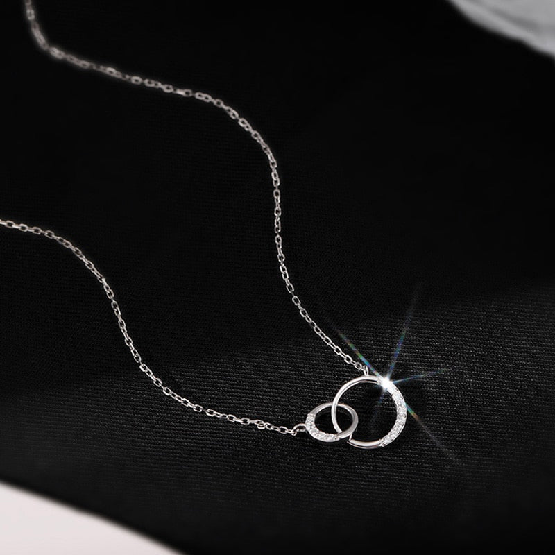 Drune Schillernde Silber-Schönheit | Damen Eleganter Zirkonia-Anhänger aus 925er Sterling Silber