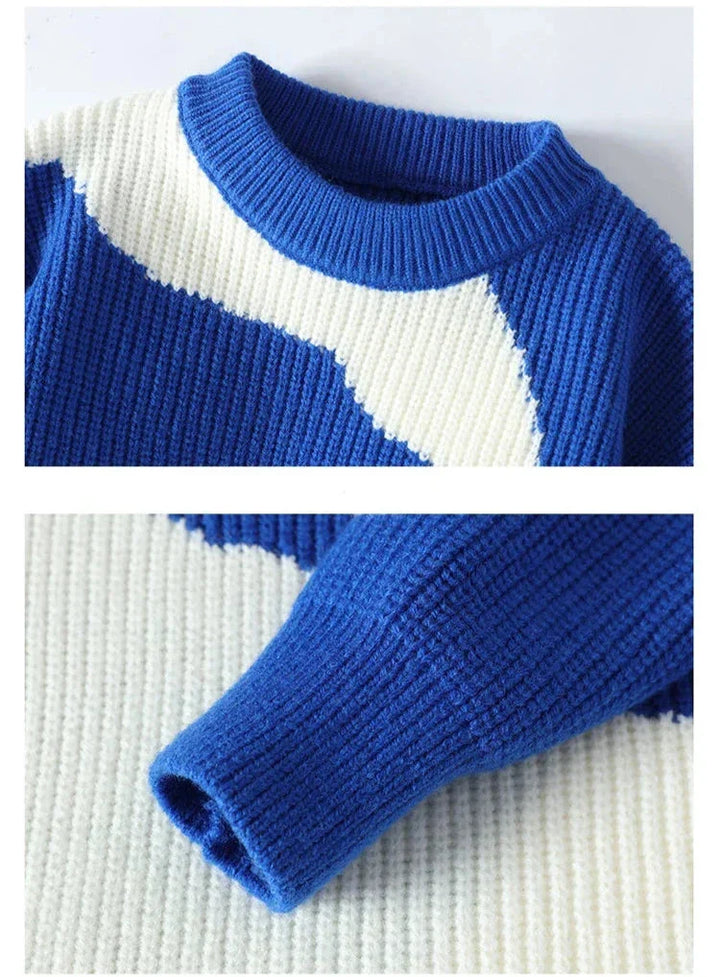 Drune | Lässiger Strickpullover mit Muster Weich und Trendy Perfekt Für Schichten-look
