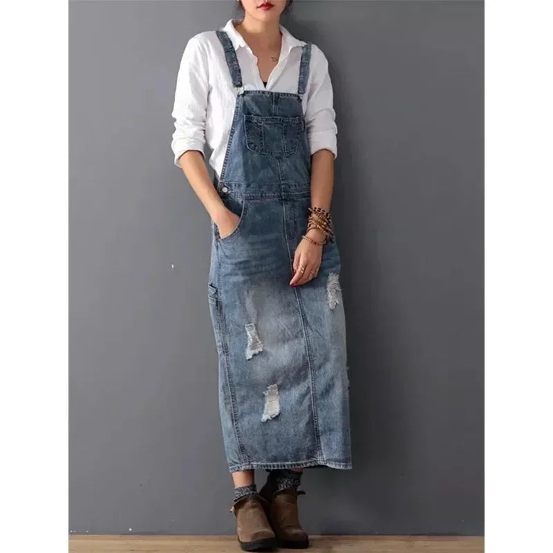 Drune | Lässiges Denim Trägerkleid