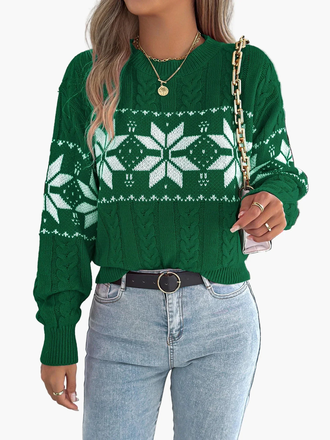 Drune | Winter Pullover mit Norwegermuster - Gemütlicher Strickpullover für Weihnachten & Alltag