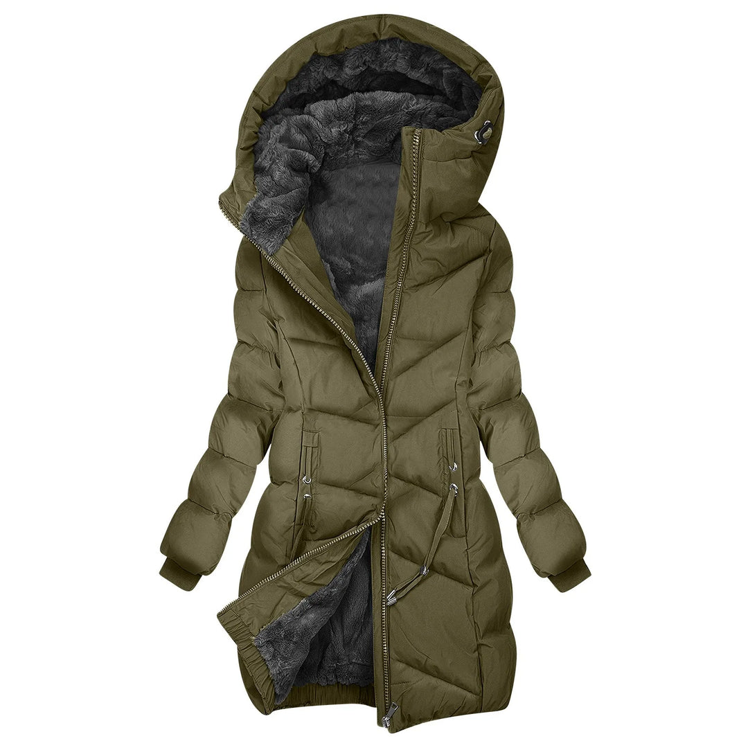 Drune | Wintermantel Lang Steppjacke mit Kapuze - Winddichter, Warmer Outdoor Parka