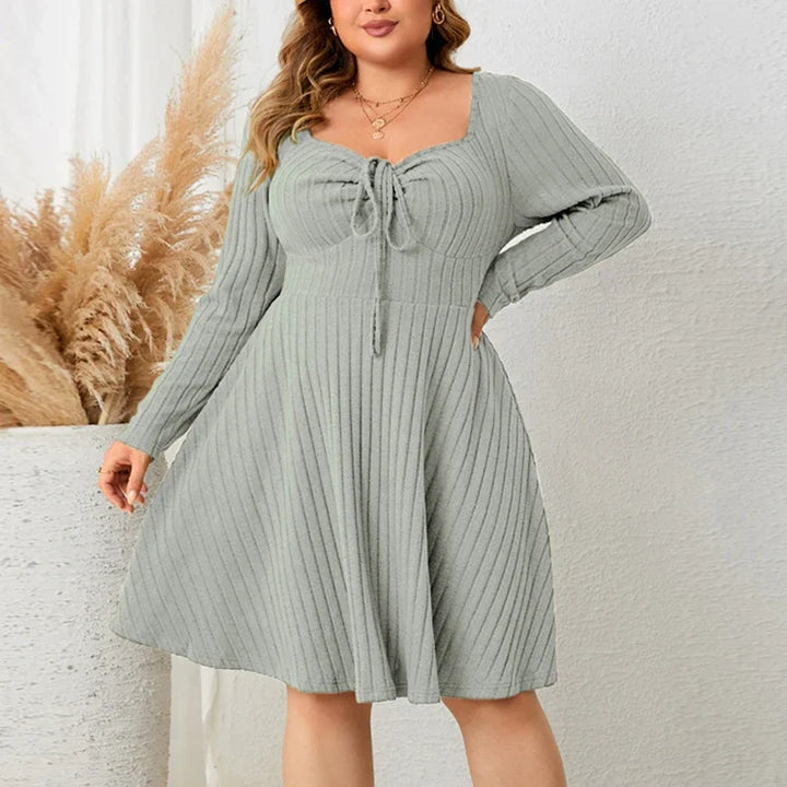Drune | Weiches Strickribbelkleid
