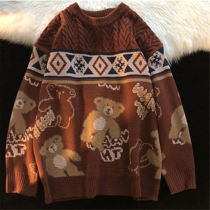 Drune - Hässlicher Weihnachtspulli - Niedlicher Bärenpullover für Paare