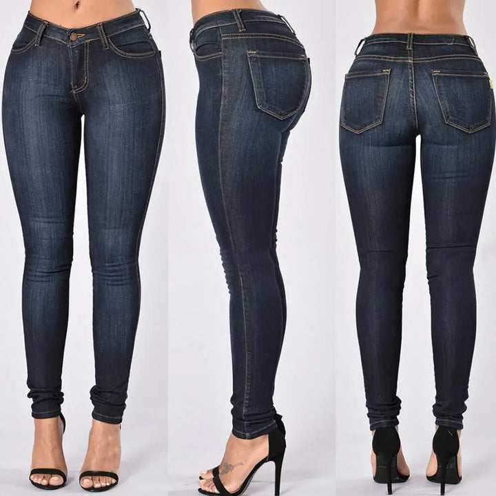 Drune | Trendige Jeans mit hohem Bund und Gummizug