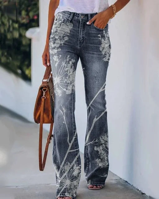 Damen Denim Flared Jeans mit Trendigem Schnitt & Hoher Passform | Drune