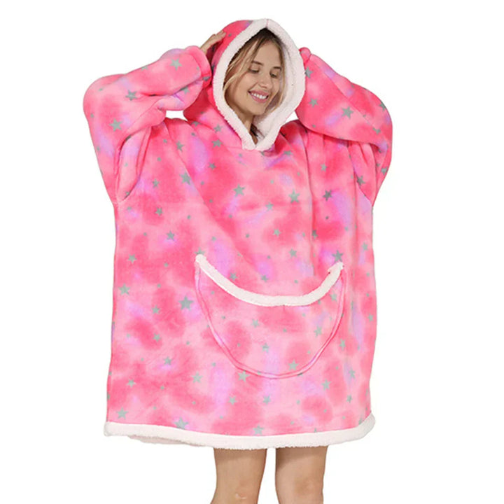Drune | Übergroße Fleece-Decke mit Kapuze und Taschen