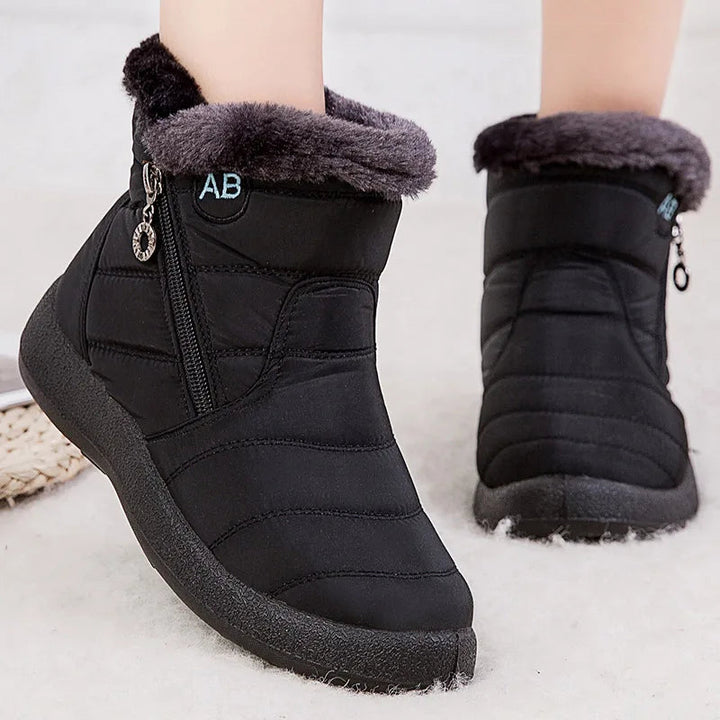 Drune | Schneestiefel - Mid-Calf - Wasserabweisend - Kunstfell gefüttert - Seitenreißverschluss