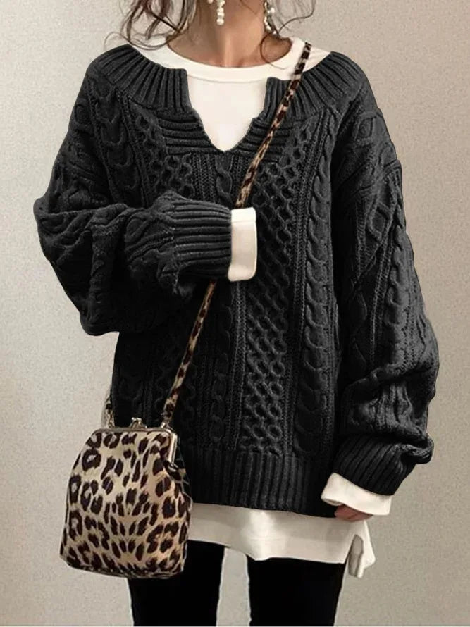 Drune | warmer Retro-Strickpullover