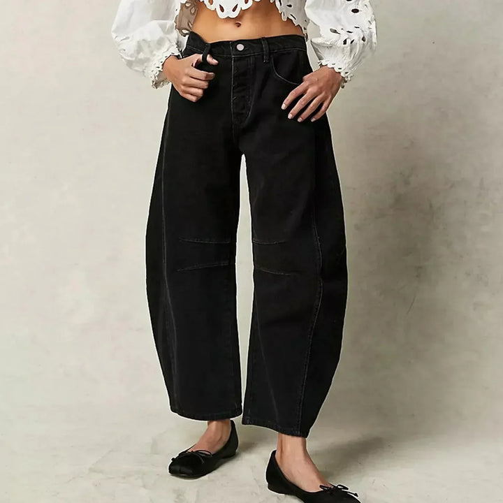 Drune | Damen Weite Beinhose Denim