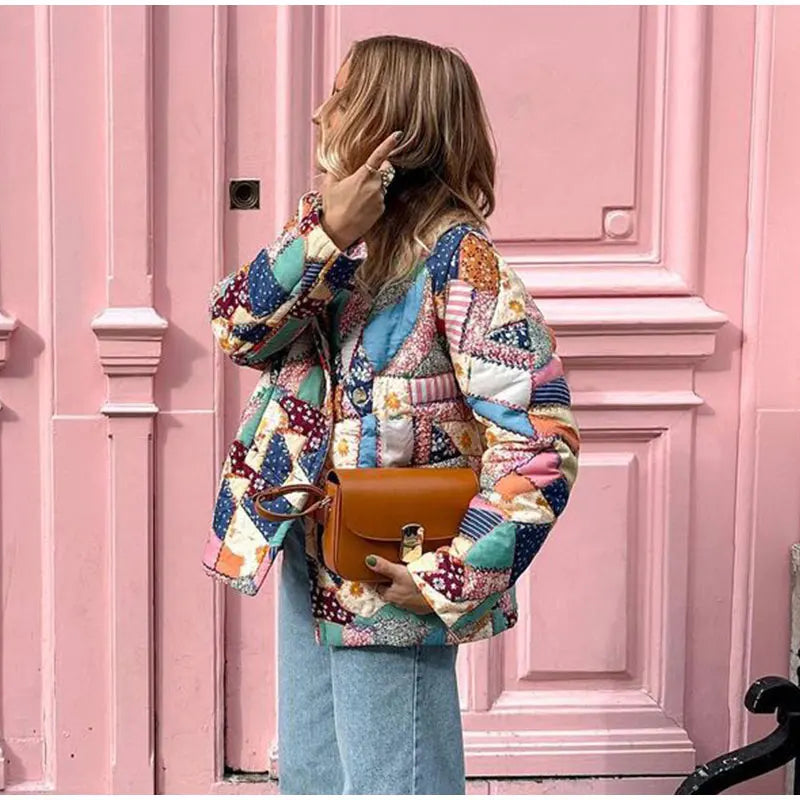 Drune | Gestepptes Baumwolljacke mit Blumenmuster