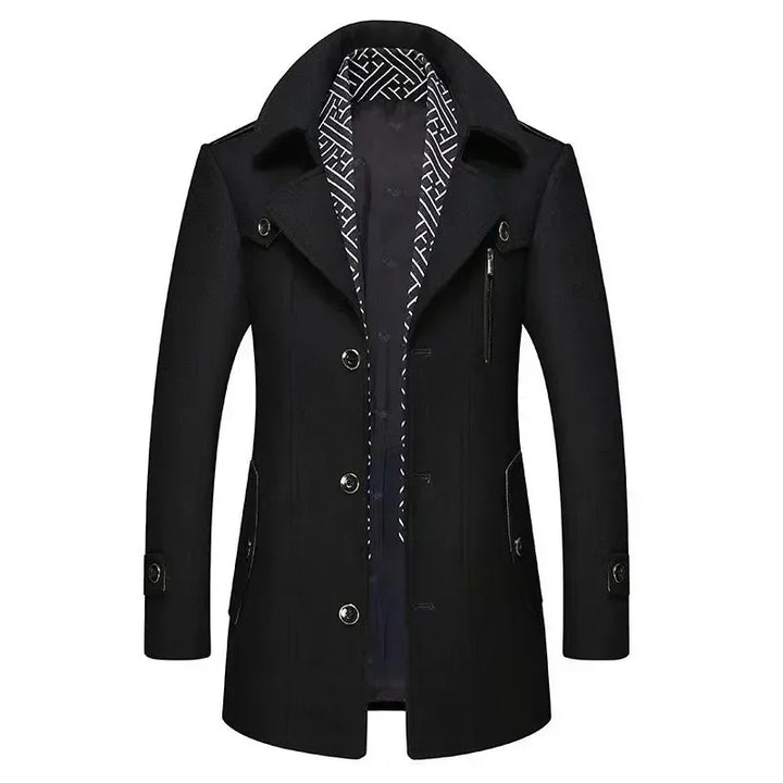 Drune | Business Mantel Eleganter Winter Langjacke Klassisch Modern Freizeit