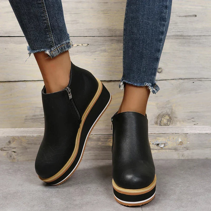 Drune | Stilvolle Stiefeletten mit Zipper und Plateau