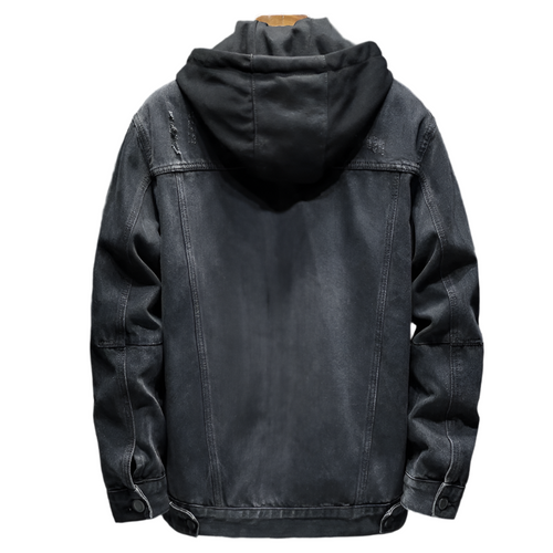 Drune | Herren Jeansjacke mit modernem Kapuzenpulli