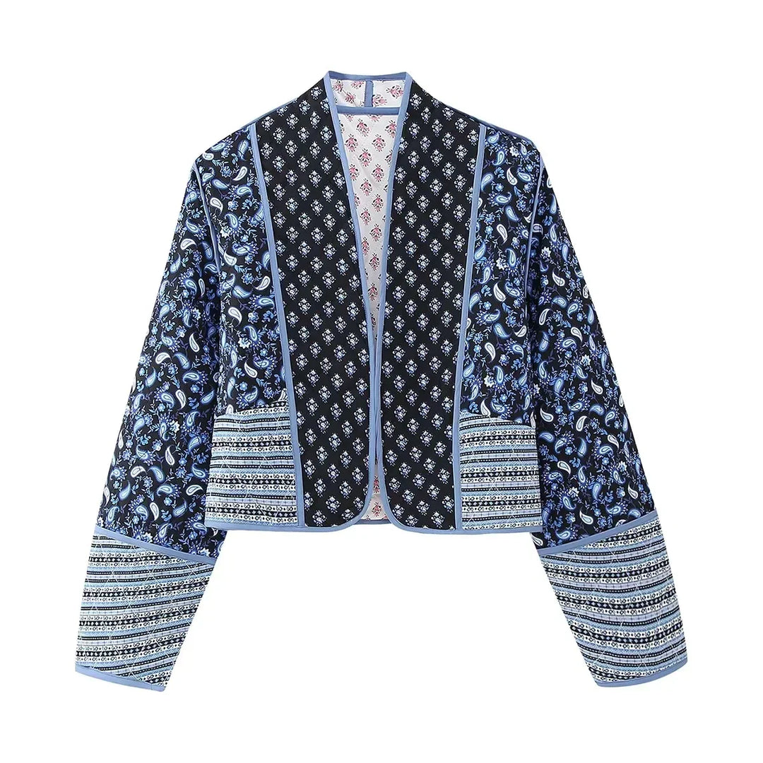 Drune | Wendbare Vintage-Patchwork-Blumenjacke für Frauen - Favorit im Frühling und Sommer 2025