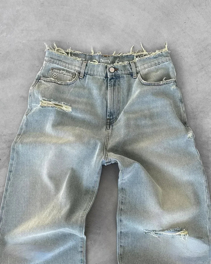 Drune | Amerikanische Gewaschene Retro Jeans Für Männer